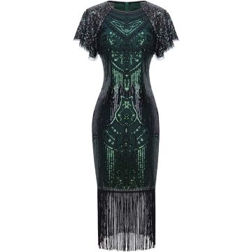 Dark Green Ladies 1920s Flapper Dress Costumes