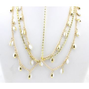 Adult 1920s Gold Chain Headpiece - Art Deco Flapper Forehead Drape