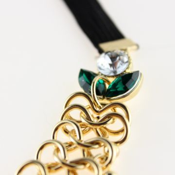 Adult 1920s Gold Chain Headpiece - Art Deco Flapper Forehead Band