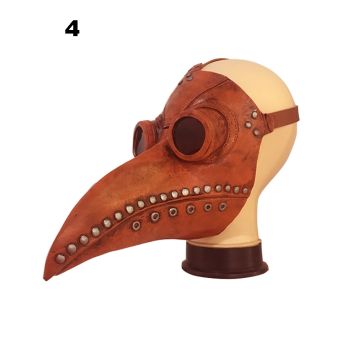 Adult Steampunk Plague Doctor Mask - Leather Bird Beak with Goggles