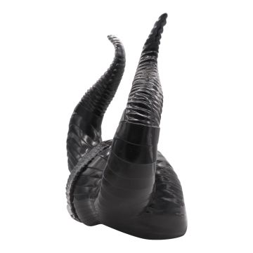 Adult Dark Fairy Horns Headpiece - Black Sculptured Dark Fairy Crown