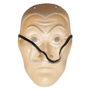 Adult Money Heist Mask - Spanish Resistance Face Mask with Mustache