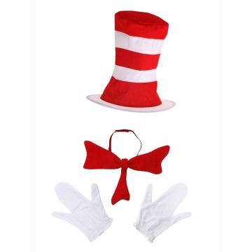 Dr Seuss Stripe Cat in the Hat Costume Kits pp1015