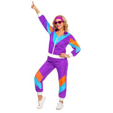purple Ladies 80s Height Of Fashion Shell Suit lh342purple