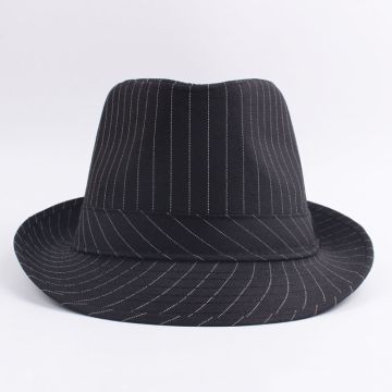 Adult 1920s Gangster Accessory Set - Pinstripe Fedora Hat, Suspenders, Tie, Spats & Cigar