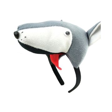 Kids Grey Wolf Costume Accessory Set with Headband, Bow Tie & Tail