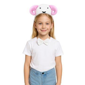 Argali Headband Bow Tail Set Kids Animal Farm Headpiece