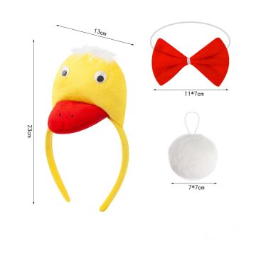 Kids Duck Costume Accessory Set - Headband, Bow Tie & Tail