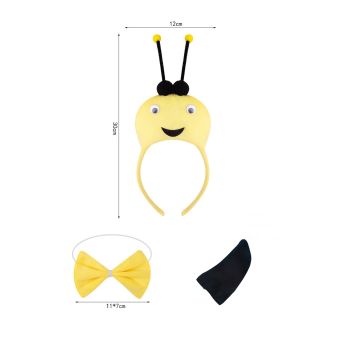 Kids Bee Costume Accessory Set with Headband, Bow Tie and Tail