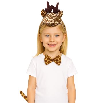 Giraffe Headband Bow Tail Set Kids Animal Headpiece