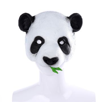 Adult Panda Mask with Bamboo Detail - Animal Masquerade Costume Accessory