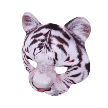 Adult Tiger Mask - Half Face Animal Costume Accessory