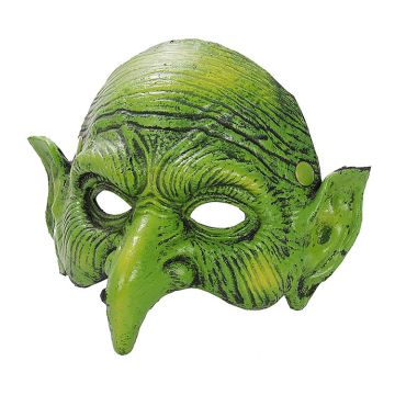 Adult Green Goblin Mask - Latex Witch Halloween Face Mask