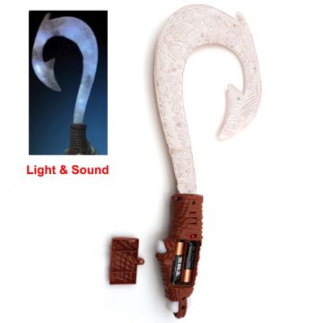 Island hero fish hook prop showing rope-textured handle and battery compartment