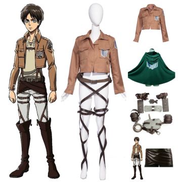 Full Survey Corps uniform costume with military jacket and cape