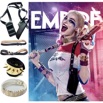 Adult Gold Studded Belt - Adjustable Black Faux Leather with Metal Pyramid Studs