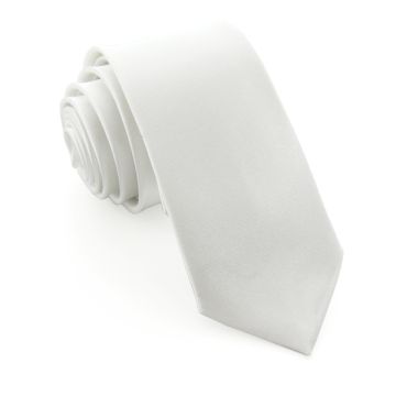 Adult White Skinny Tie - 1920s Gangster Gatsby Costume Accessory