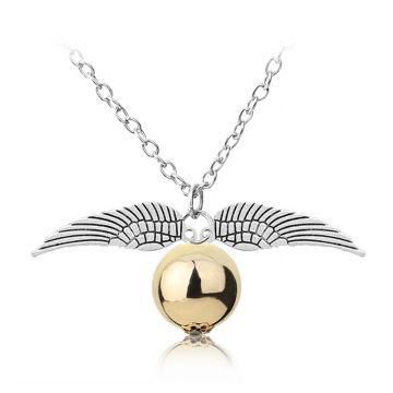 Golden Snitch Necklace - Winged Sphere Pendant with Chain
