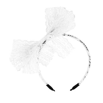 white 80s lace headband