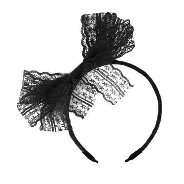 Black 80s Lace Headband