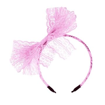Pink 80s Lace Headband