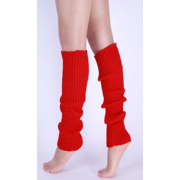 Red Leg Warmers - 80s Retro Dance Accessory Adult Womens