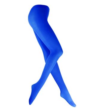 Royal Blue 80s 70s Disco Opaque Womens Pantyhose Stockings Hosiery Tights  tt1067-13