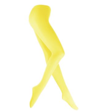Lemon Yellow 80s 70s Disco Opaque Womens Pantyhose Stockings Hosiery Tights tt1067-14