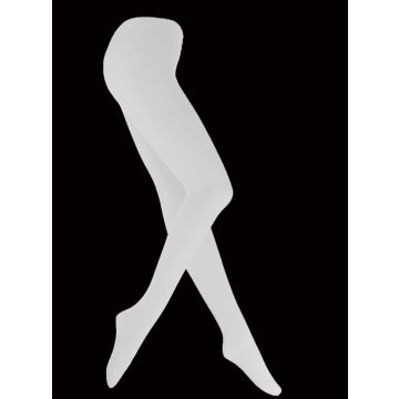 White 80s 70s Disco Opaque Womens Pantyhose Stockings Hosiery Tights tt1067-1