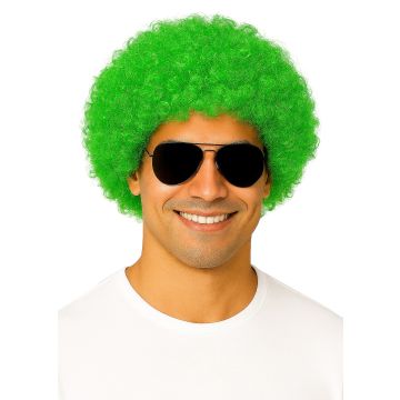 Adult Green Afro Wig - 70s Disco Curly Costume Wig