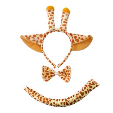 Kids Giraffe Costume Accessory Set - Headband Bow Tie and Tail