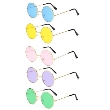Sunglasses Retro 80s Round Gold Frame tt1090a