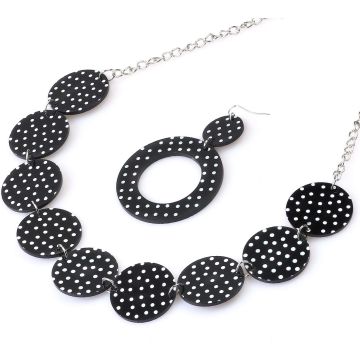 Women's 1950s Rockabilly Accessory Set - Polka Dot Cat Eye Glasses, Jewelry & Scarf