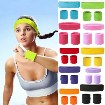 80S Exercise Sports Sweatbands Set tt1140