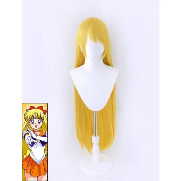 Anime Moon Princess Cosplay Wig - Long Blonde Magical Girl Wig with Bangs