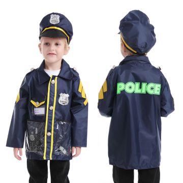 Kids Police Officer Costume Set with Badge, Handcuffs & Walkie Talkie