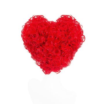 Adult Red Queen Wig with Crown - Curly Beehive Heart Costume Wig