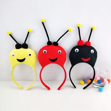 Kids Bug Headband with Antennae - Bee Ladybug Insect Costume Accessory