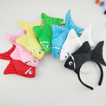 Kids Fish Headband - 3D Plush Sea Creature Costume Accessory