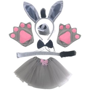 tt1173 6 Pcs Donkey Tails Ears and Gloves Costume Accessory