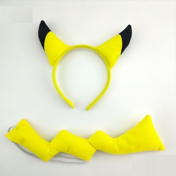PIKACHU Yellow Tail and Ears Headband tt1174