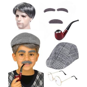 Adult & Kids The 100 Days of School Grandpa Costume Set  tt1188