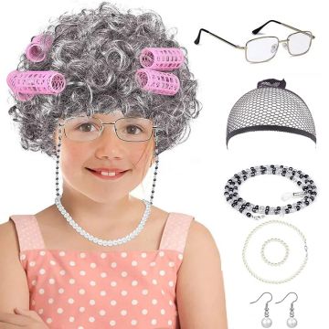 Kids The 100 Days of School Granny Costume Set tt1187
