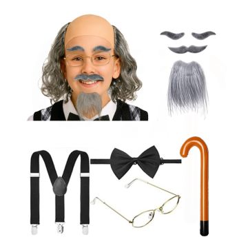 Men and Boys The 100 Days of School Grandpa Costume Set tt1190