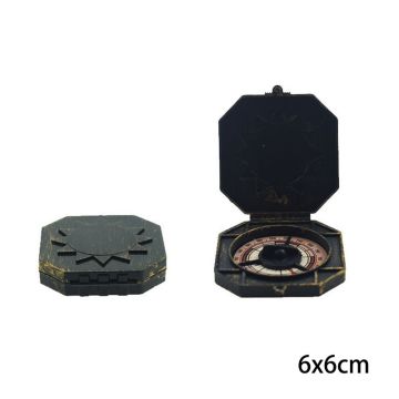 Kids and Adults Caribbean Pirate Captain Accessory Set - 5-Piece Hook Hat Compass Telescope Eyepatch Kit