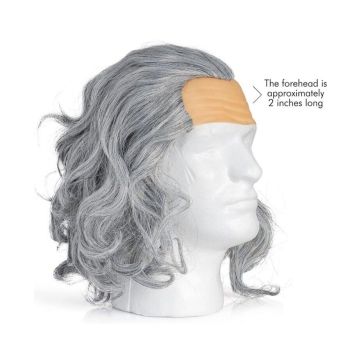 Kids Benjamin Franklin Wig with Bald Cap - Colonial Founding Father Gray Hair
