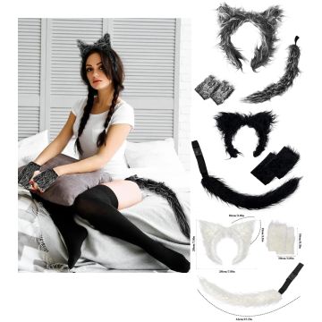 Wolf Headband Gloves Tail Set  tt1208