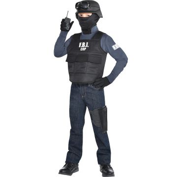 Kids FBI Cop Police Officer Costume Kits tt1210