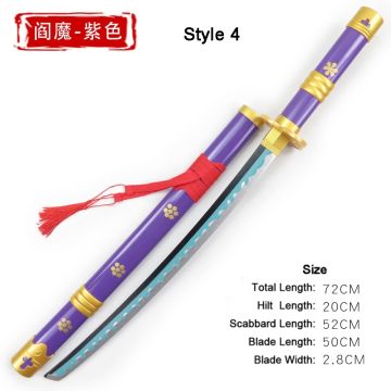 Kids Anime Katana Sword 77cm - Wooden Cosplay Samurai Blade with Stand
