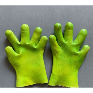 Adult Green Ogre Mask and Gloves Set - Swamp Monster Costume Accessory Kit